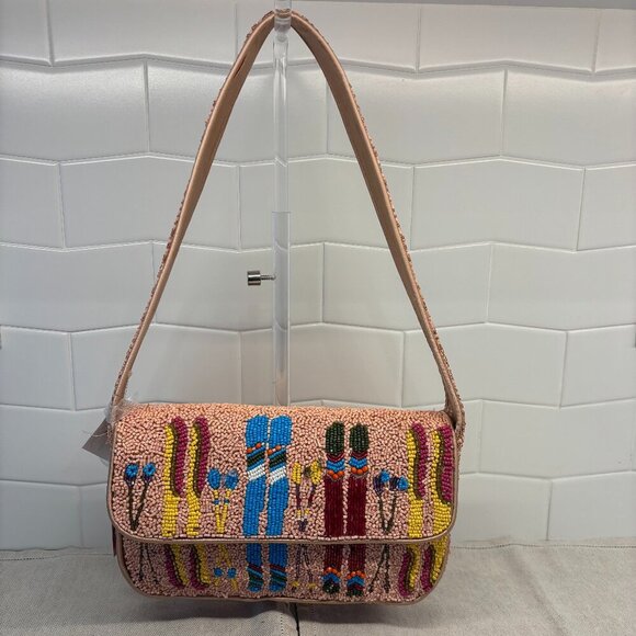 Made in India Handbags - ⛷️Viral Beaded Ski Shoulder Bag - Pink, Blue, Red and Yellow - Made in India⛷️